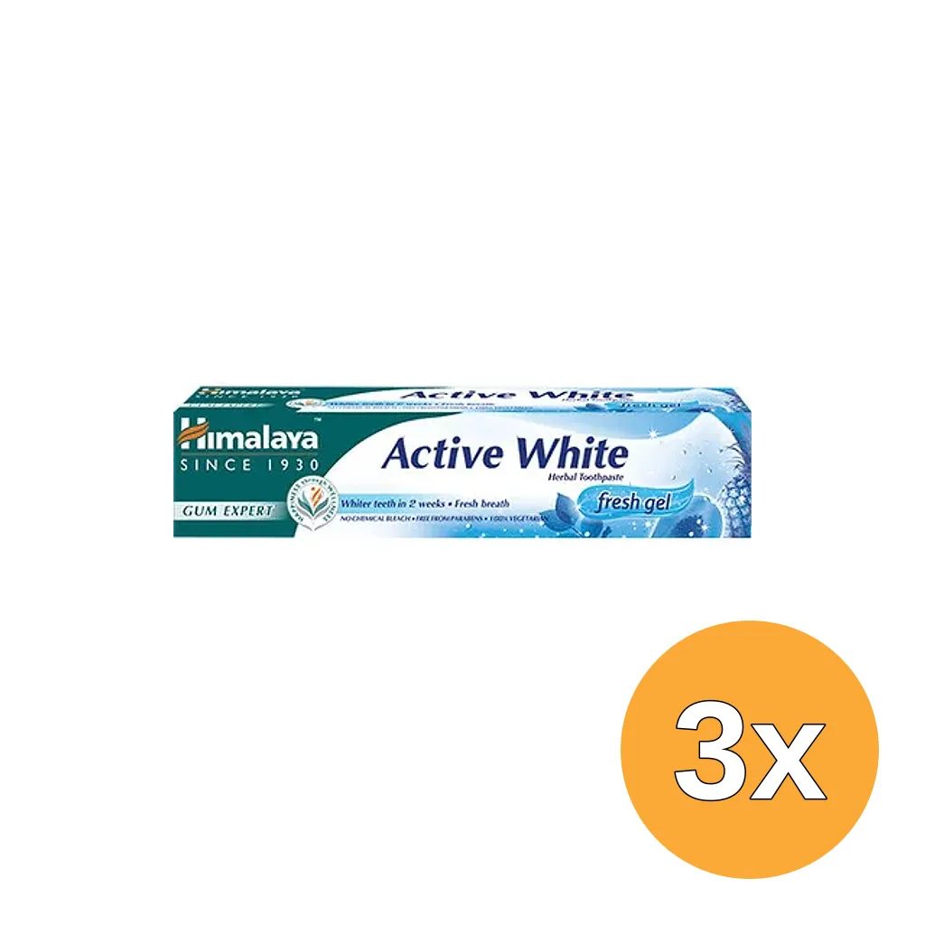 3x Himalaya Herbal tandpasta active white (75 ml)
