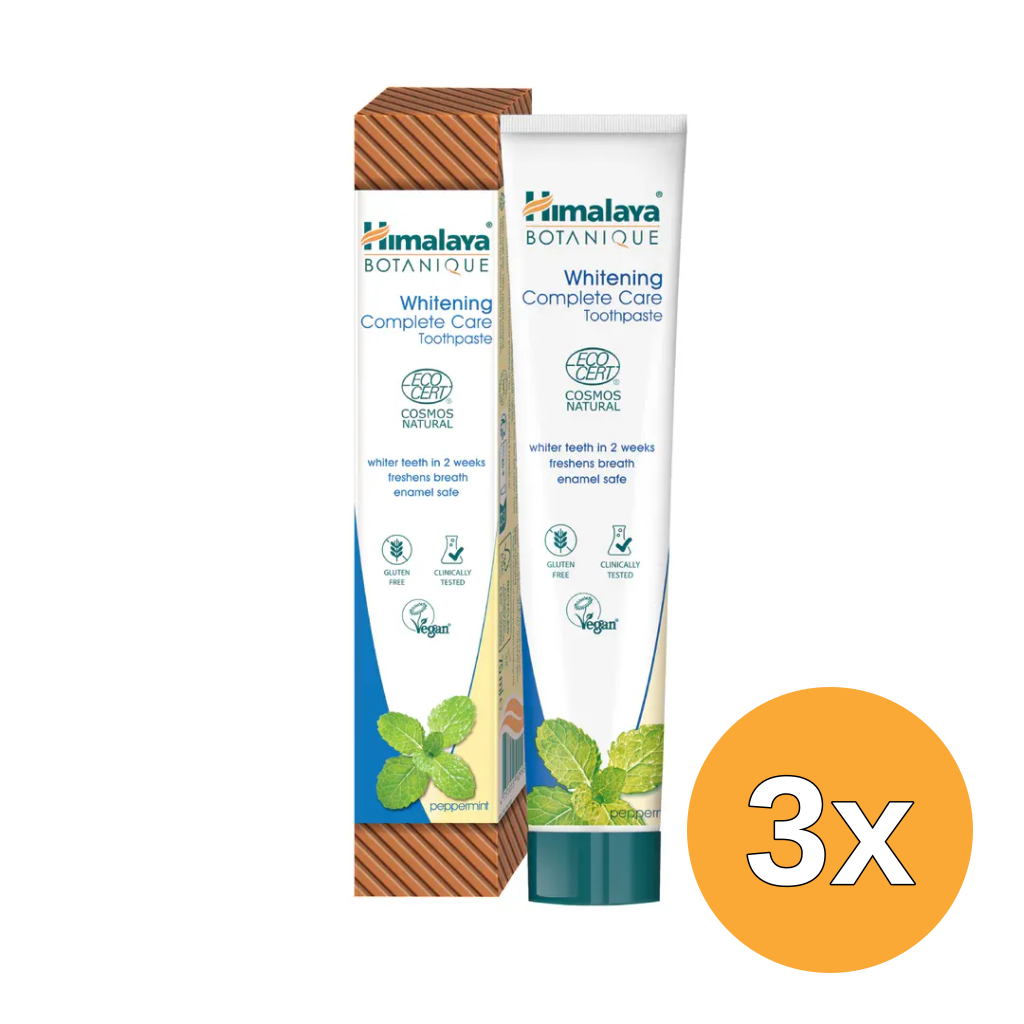 3x Himalaya Botanique Complete Care Toothpaste Whitening (75 ml)