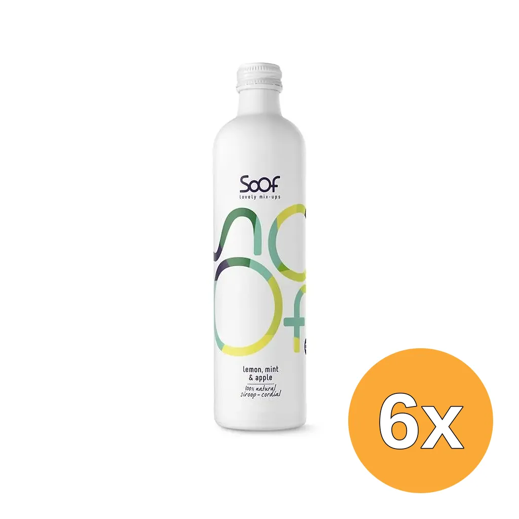 6x Soof Siroop Citroen, Munt & Appel (340 ml)