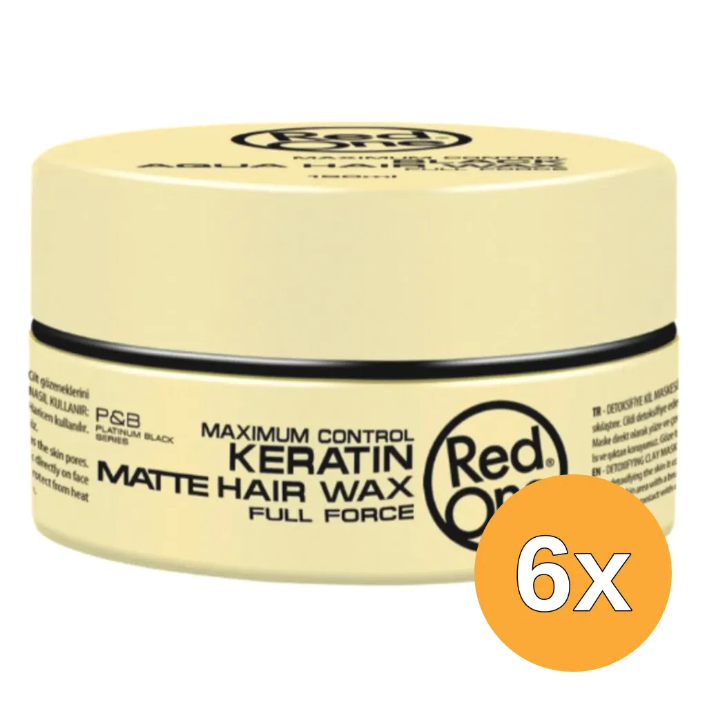 6x Red One Hairwax Keratin Matte (150 ml)