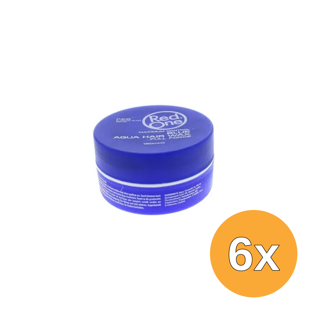 6x Red One Haarwax Aqua Blue (150 ml)