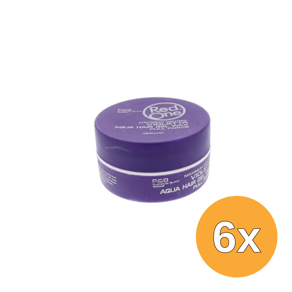 6x Red One Haarwax Aqua Purple (150 ml)