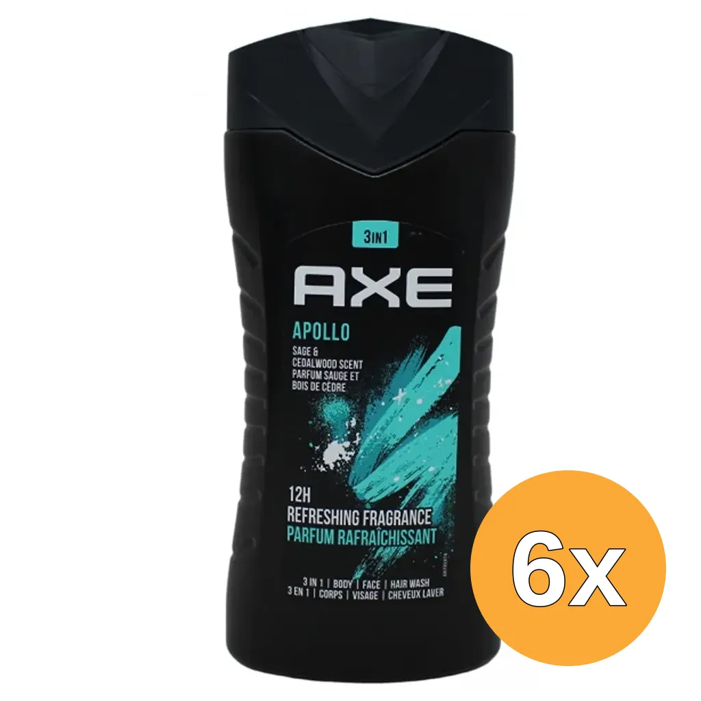 6x Axe Douchegel Apollo (250 ml)