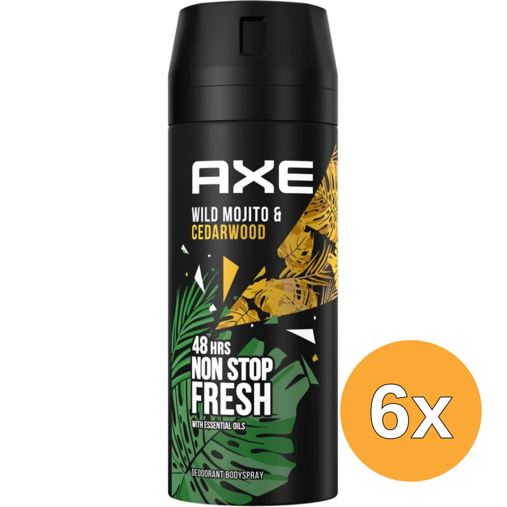 6x Axe Deodorant Mojito & Cedarwood (150 ml)