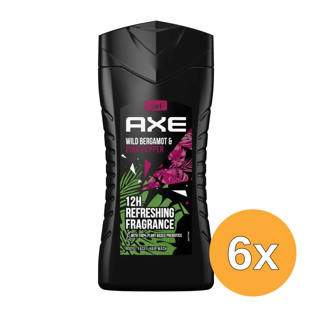 6x Axe Showergel fresh bergamot (250 ml)