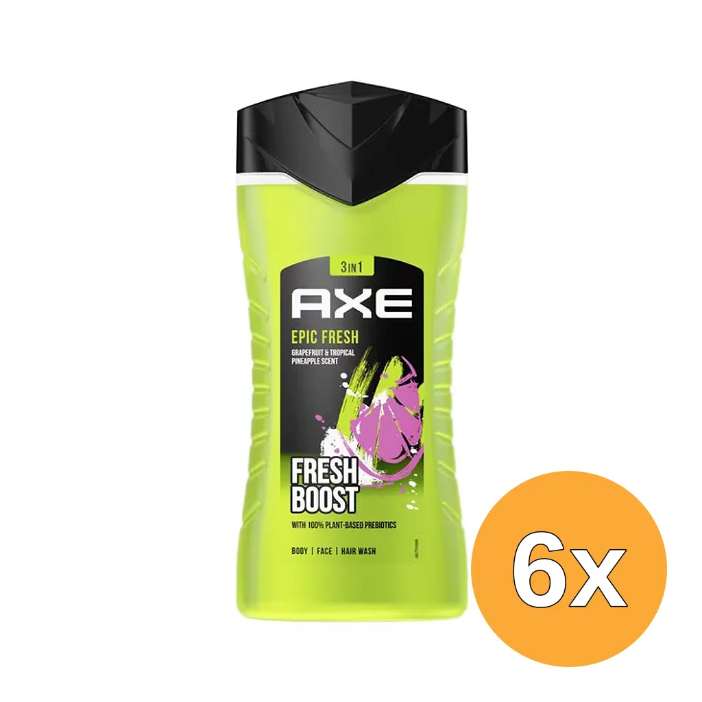 6x Axe Showergel Epic Fresh (250 ml)