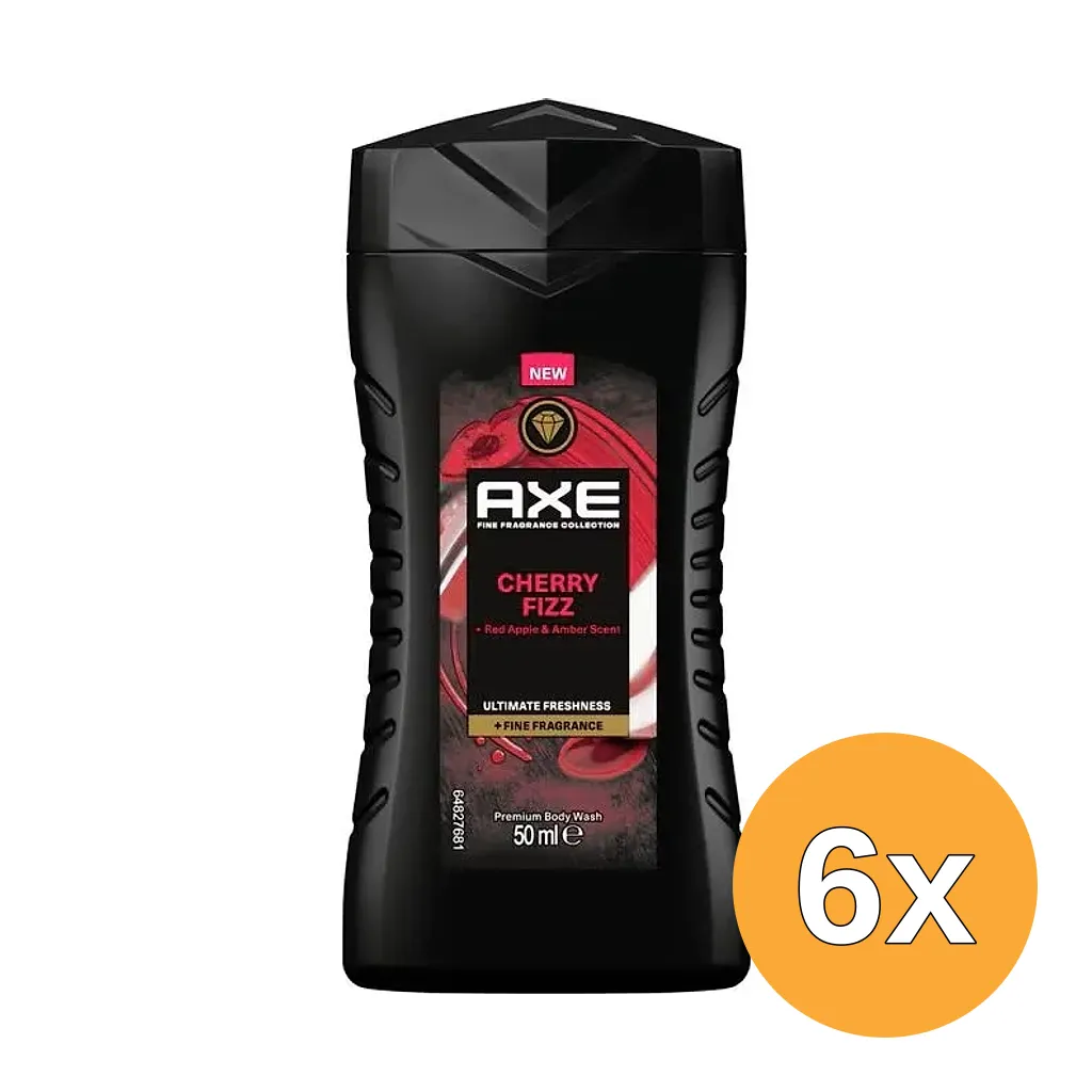 6x Mini Axe Douche Cherry Fizz (50 ml)