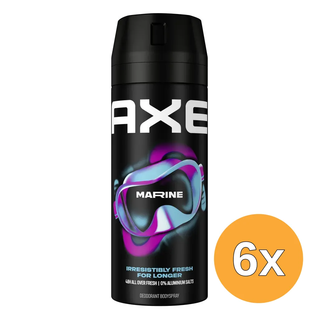 6x Axe Deo Bodyspray Marine (150 ml)
