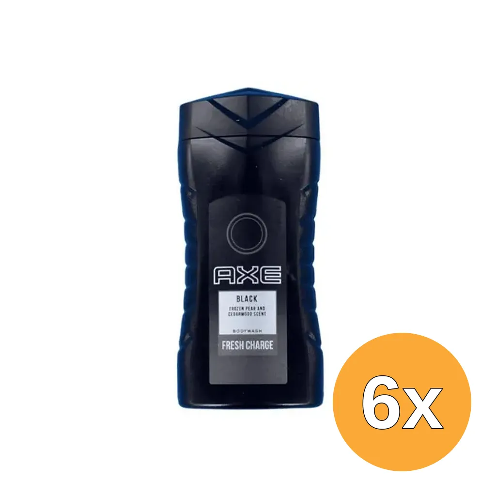 6x Axe Shower Gel Black Mini (50 ml)
