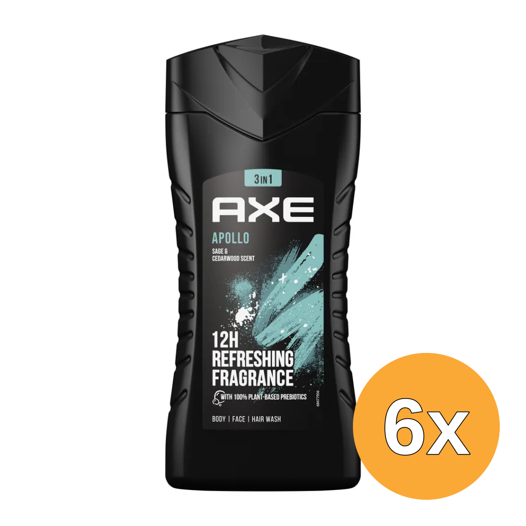 6x Axe Showergel apollo (250 ml)