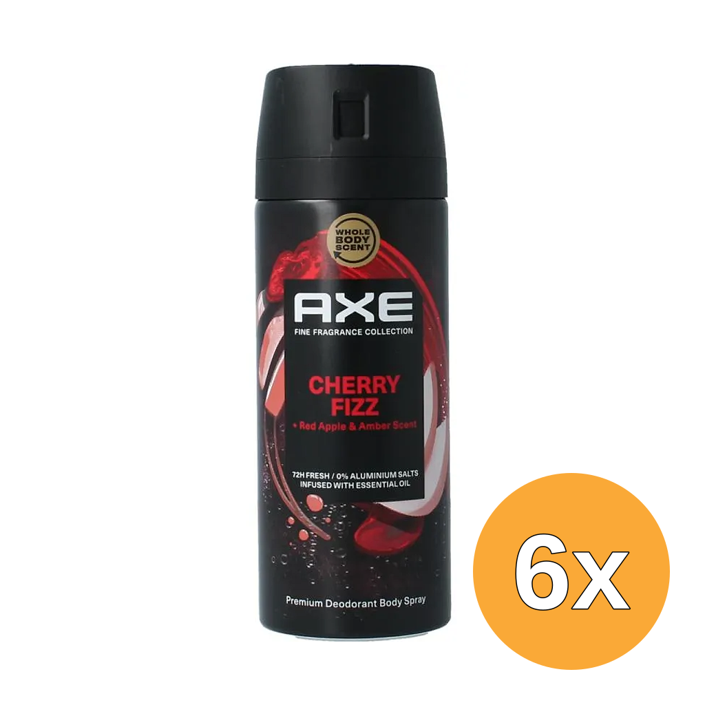 6x Axe Deodorant Bodyspray Cherry Fizz (150 ml)
