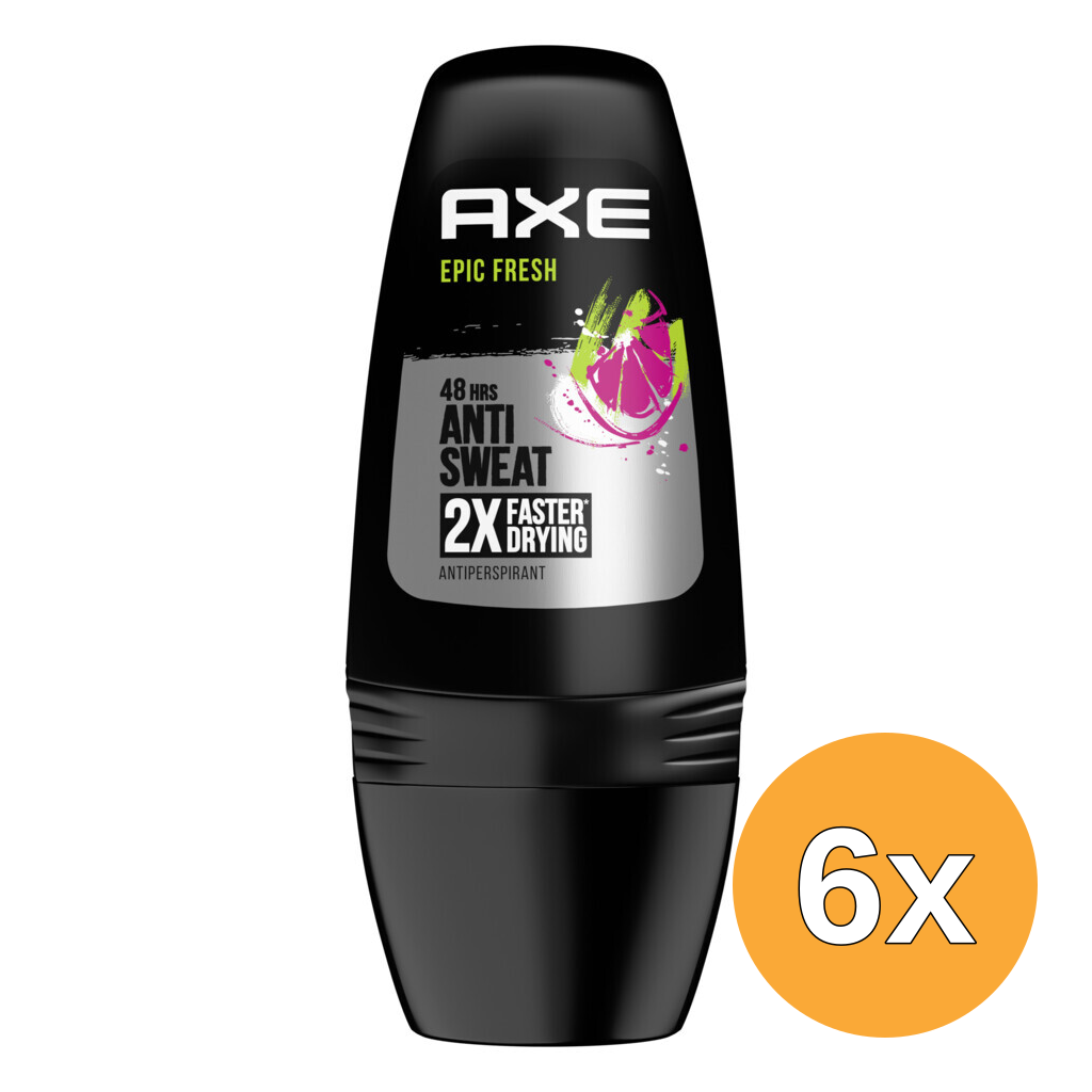 6x Axe Epic Fresh Deodorant Roller (50 ml)