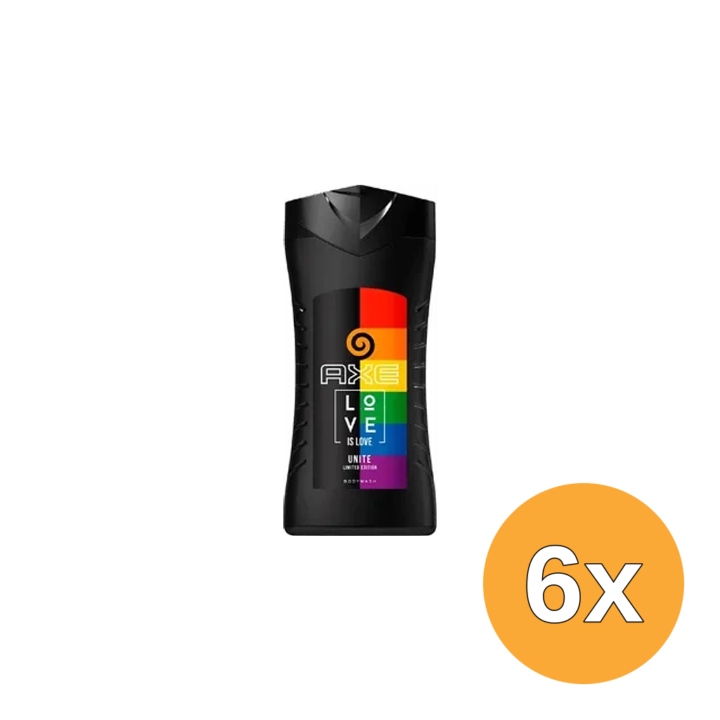 6x Axe Douche Gel Love Is Love Unite (250 ml)