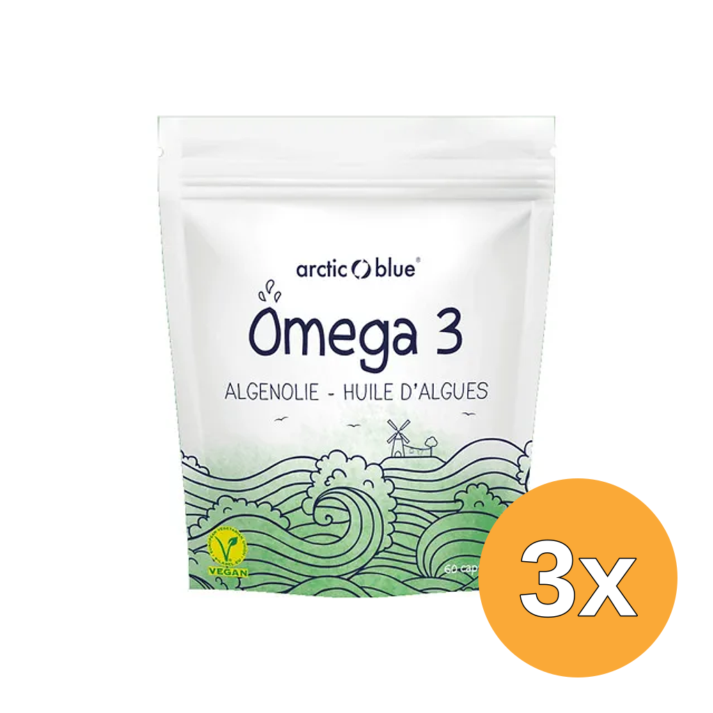 3x Arctic Blue Omega 3 Algenolie DHA (60 capsules)