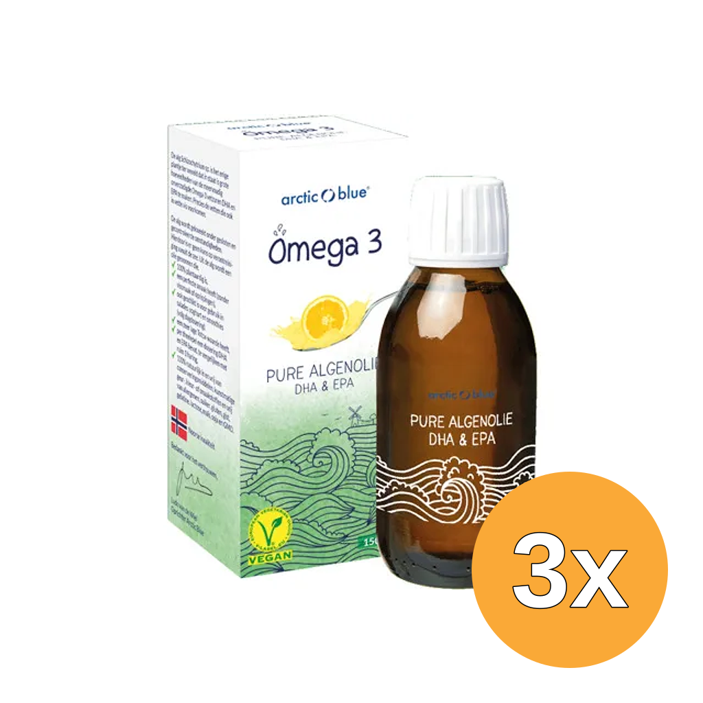 3x Arctic Blue Omega 3 Pure Algenolie Epa & Dha (150 ml)