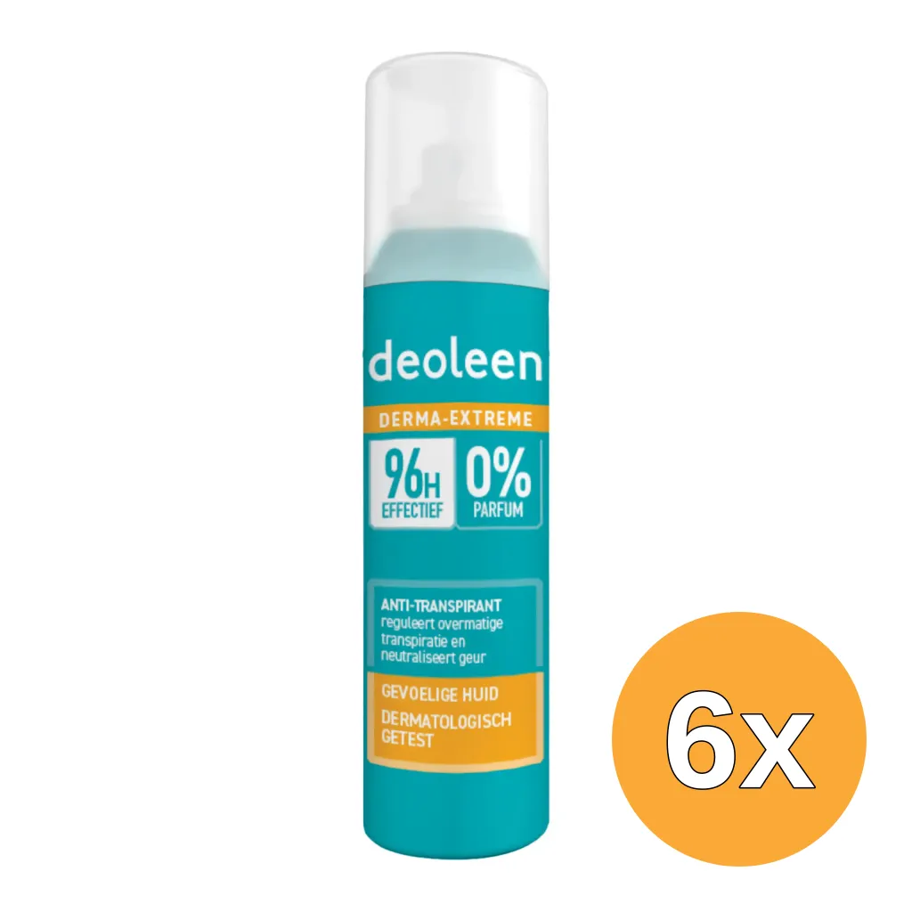 6x Deoleen Derma Extreme 96H Aerosol (150 ml)