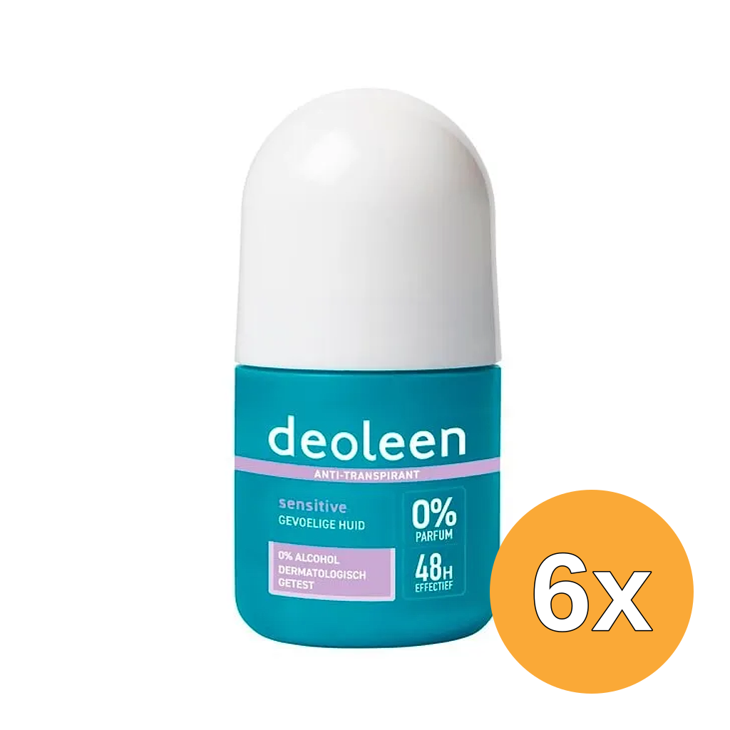 6x Deoleen Derma Intense 48H Roller (50 ml)