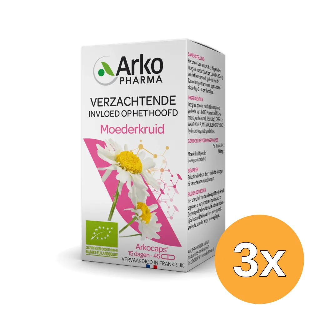 3x Arkocaps Moederkruid Bio (45 capsules)