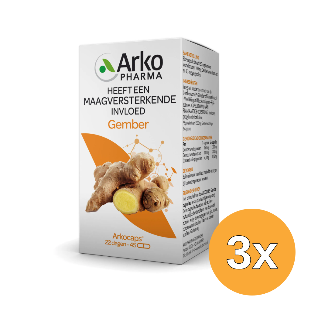3x Arkocaps Gember Bio (45 capsules)