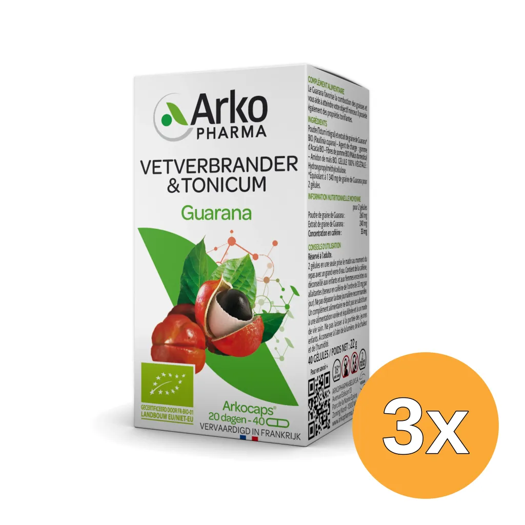 3x Arkocaps Guarana Bio (40 capsules)