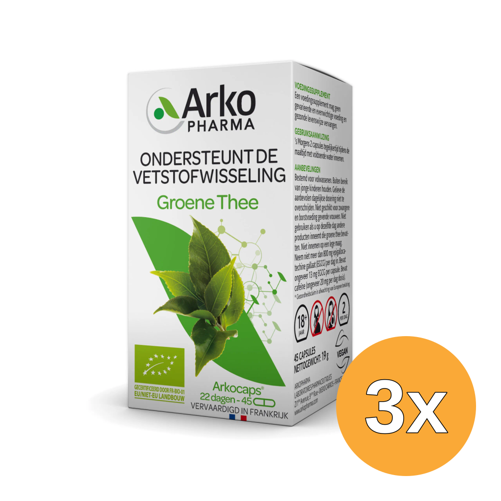 3x Arkocapsgroene Thee (45 capsules)