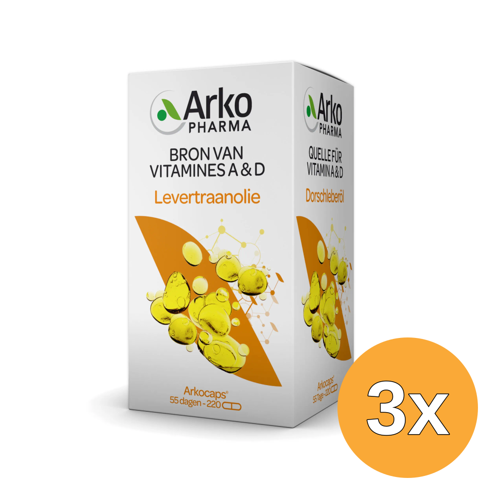 3x Arkocaps Levertraanolie (220 capsules)