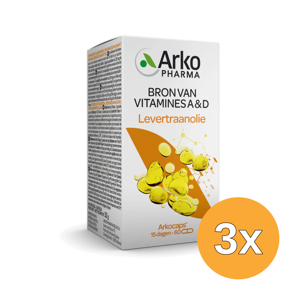 3x Arkocaps Levertraanolie (60 capsules)