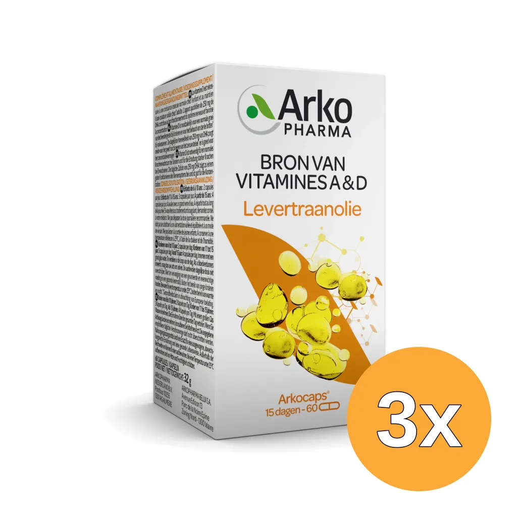 3x Arkocaps Levertraanolie (60 capsules)