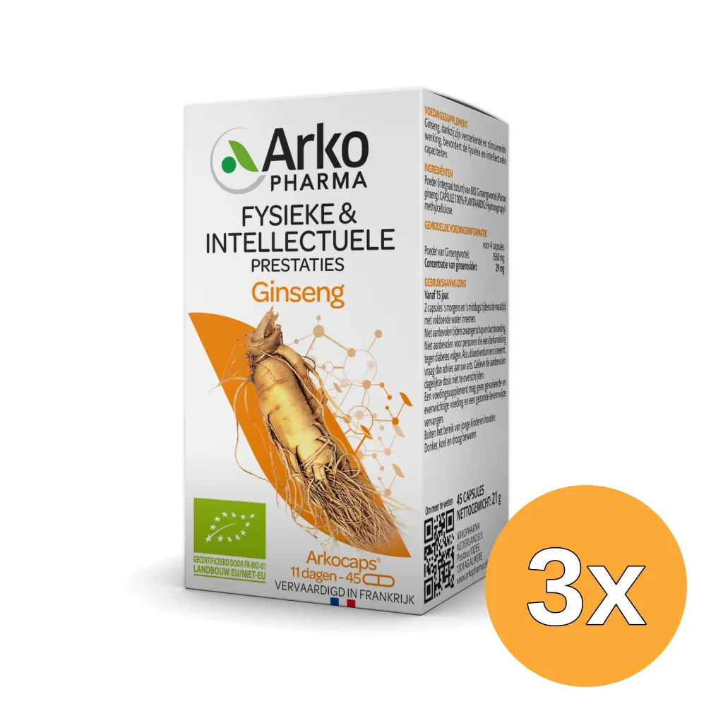 3x Arkocaps Ginseng (45 capsules)