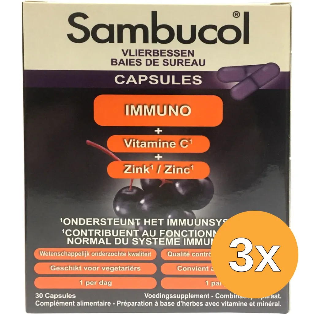 3x Sambucol Immuno (30 capsules)