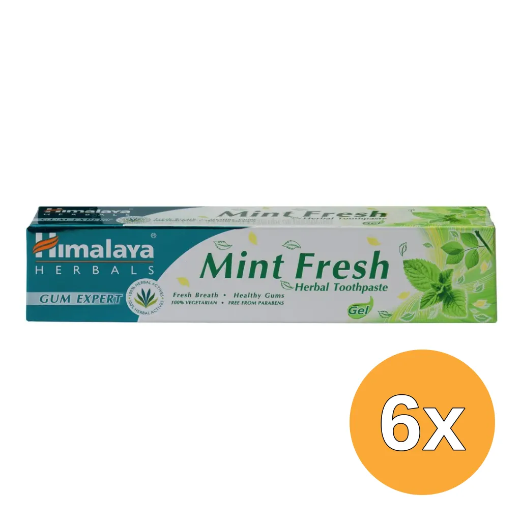 6x Himalaya Mint fresh kruiden tandpasta (75 ml)