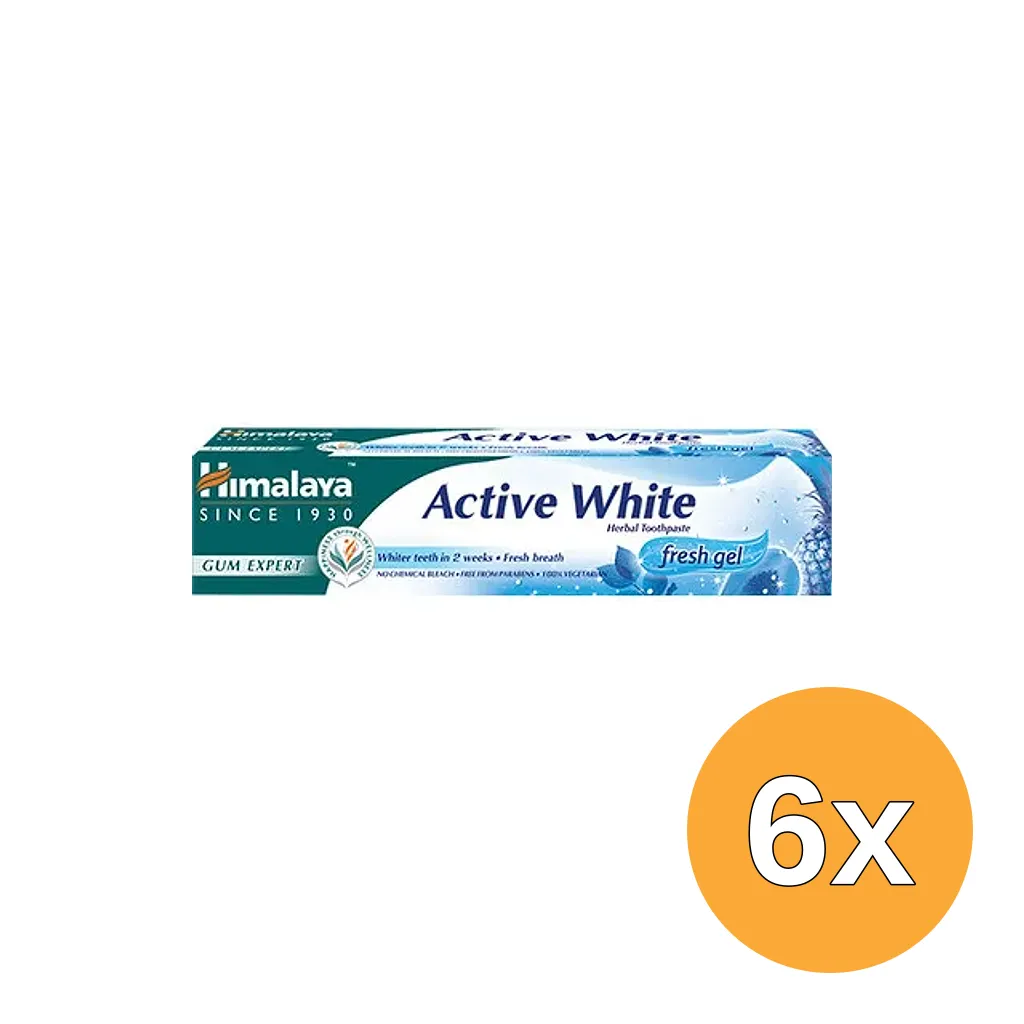 6x Himalaya Herbal tandpasta active white (75 ml)