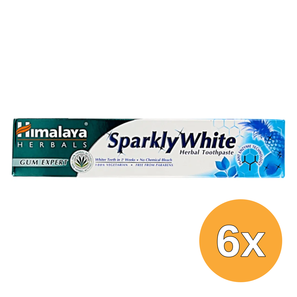 6x Himalaya Sparkly white kruiden tandpasta (75 ml)