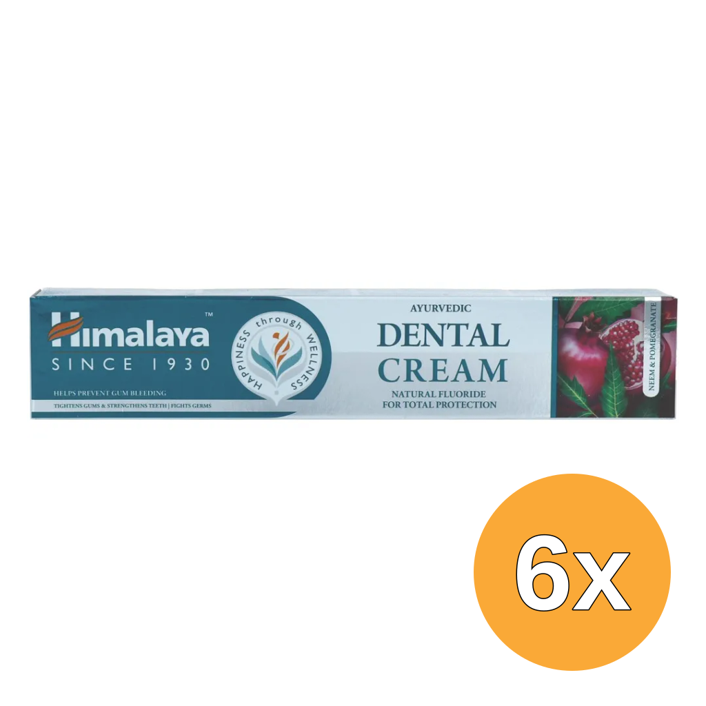 6x Himalaya Tandpasta dental cream neem & pomegranate (100 ml)
