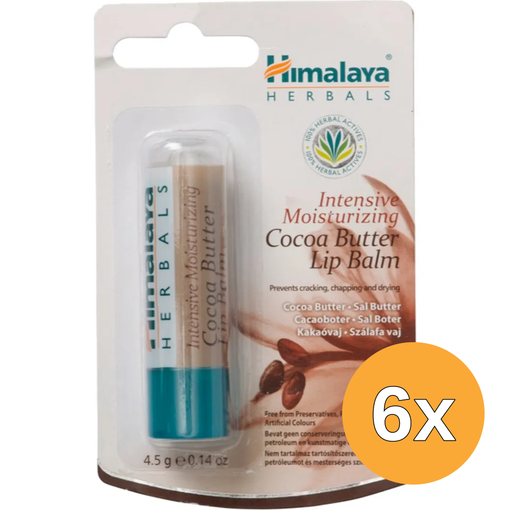 6x Himalaya Intensive moisturizing cocoa butter lipbalm (4,5 gr)