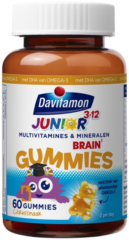 Davitamon Junior 3-12 Jaar Brain Gummies (60 stuks)