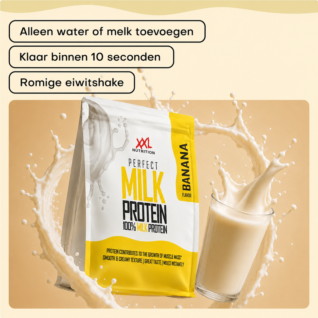 XXL Nutrition Perfect Milk Protein Banaan (300 gr) - image 3