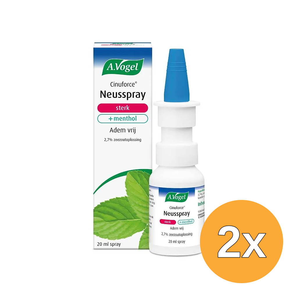 2x A.Vogel Cinuforce neusspray sterk + menthol (20 ml)