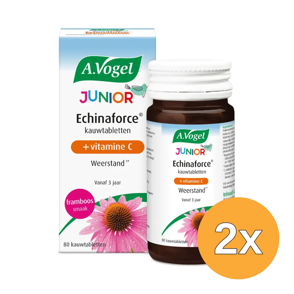 2x A.Vogel Echinaforce junior & vitamine C (80 kauwtabletten)