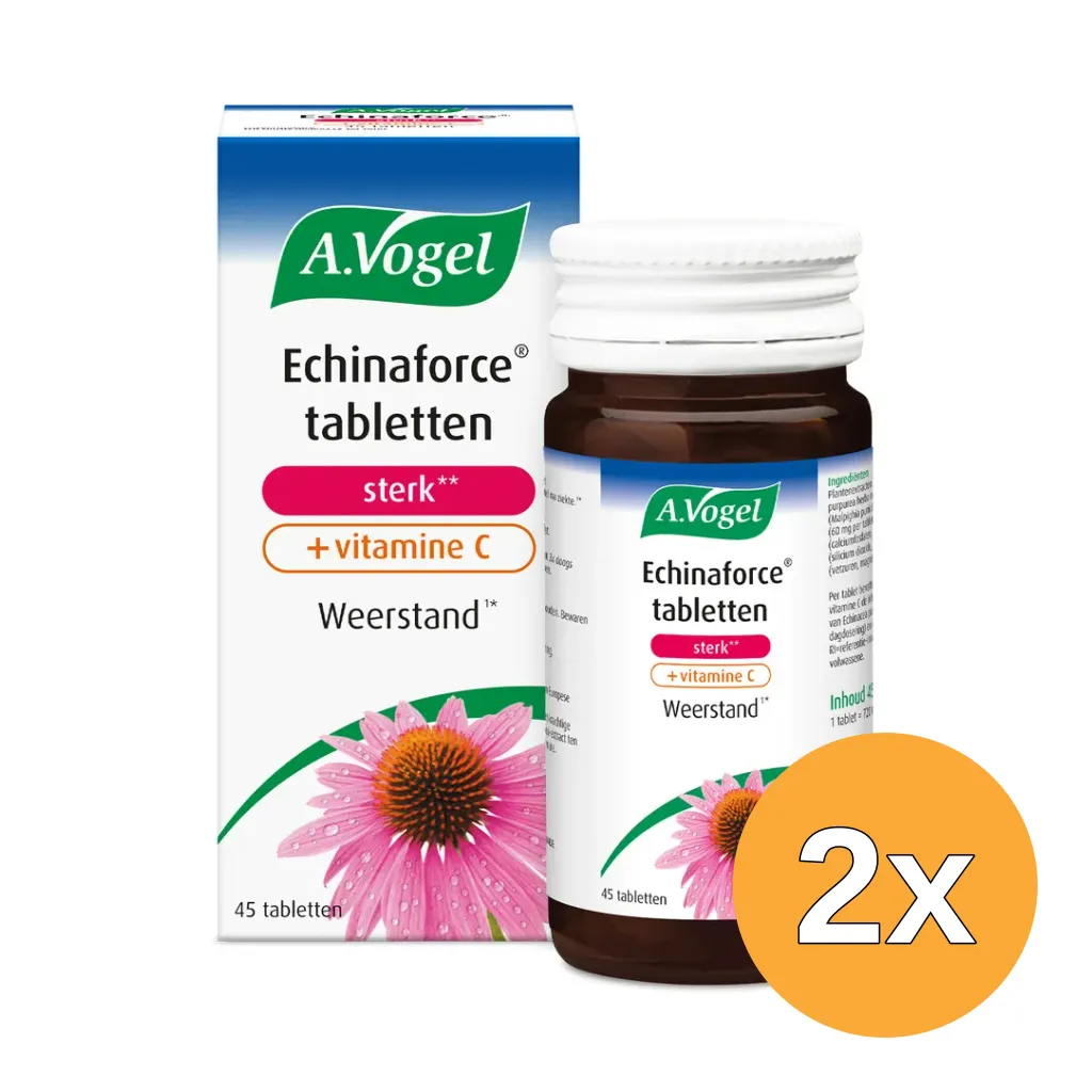 2x A.Vogel Echinaforce sterk + vitamine C (45 tabletten)