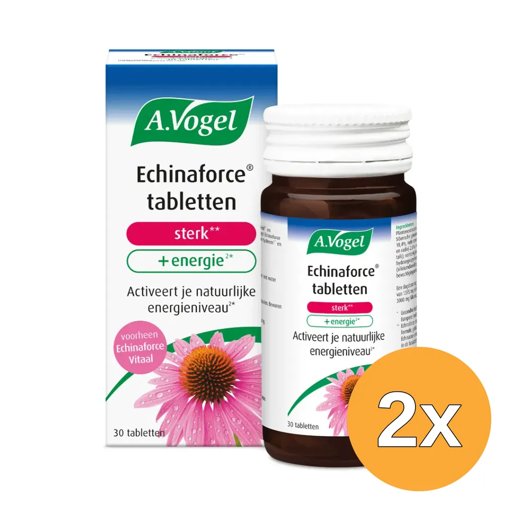 2x A.Vogel Echinaforce Tablet Sterk & Energie (30 Tabletten)