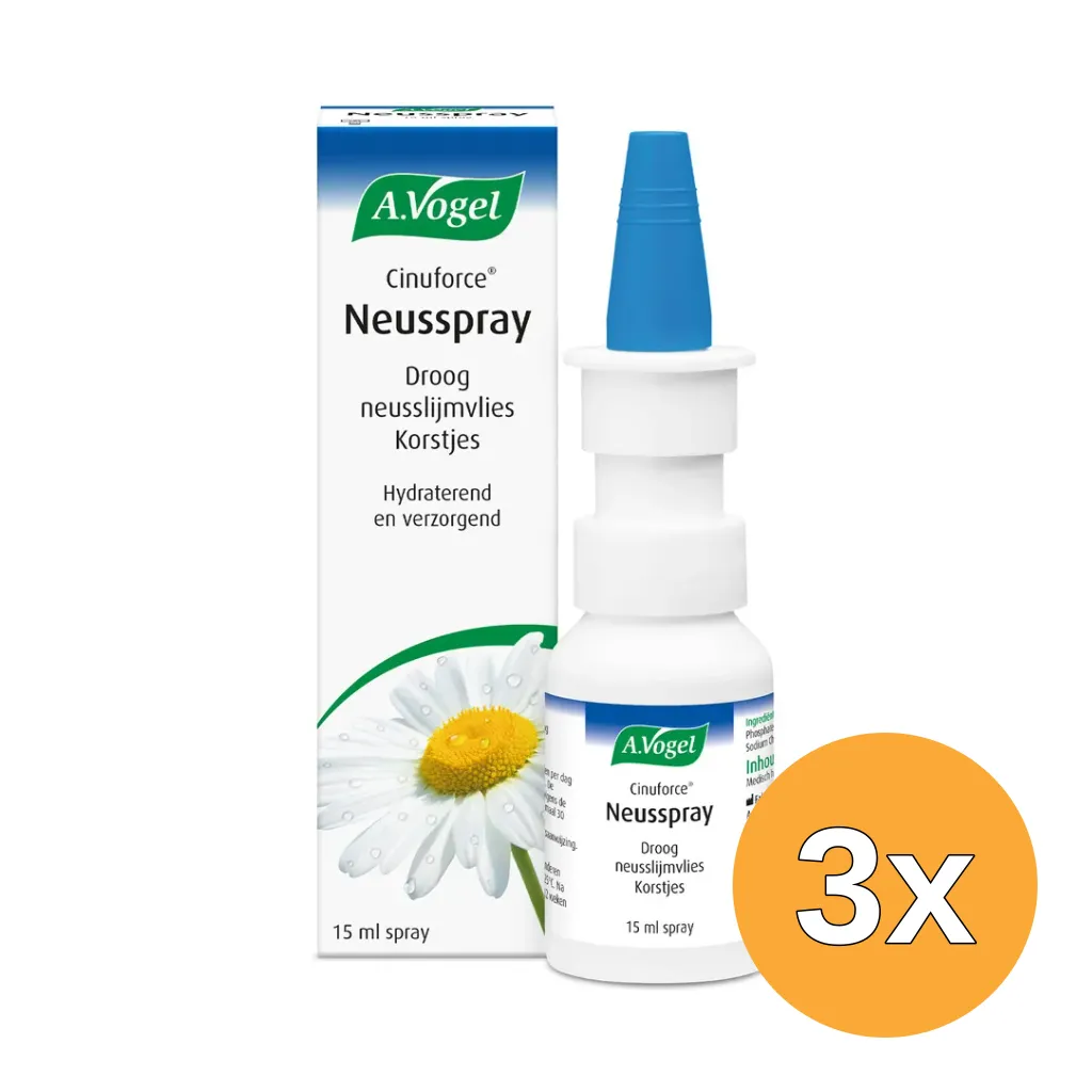 3x A.Vogel Cinuforce neusspray droge neusslijmvlies (15 ml)