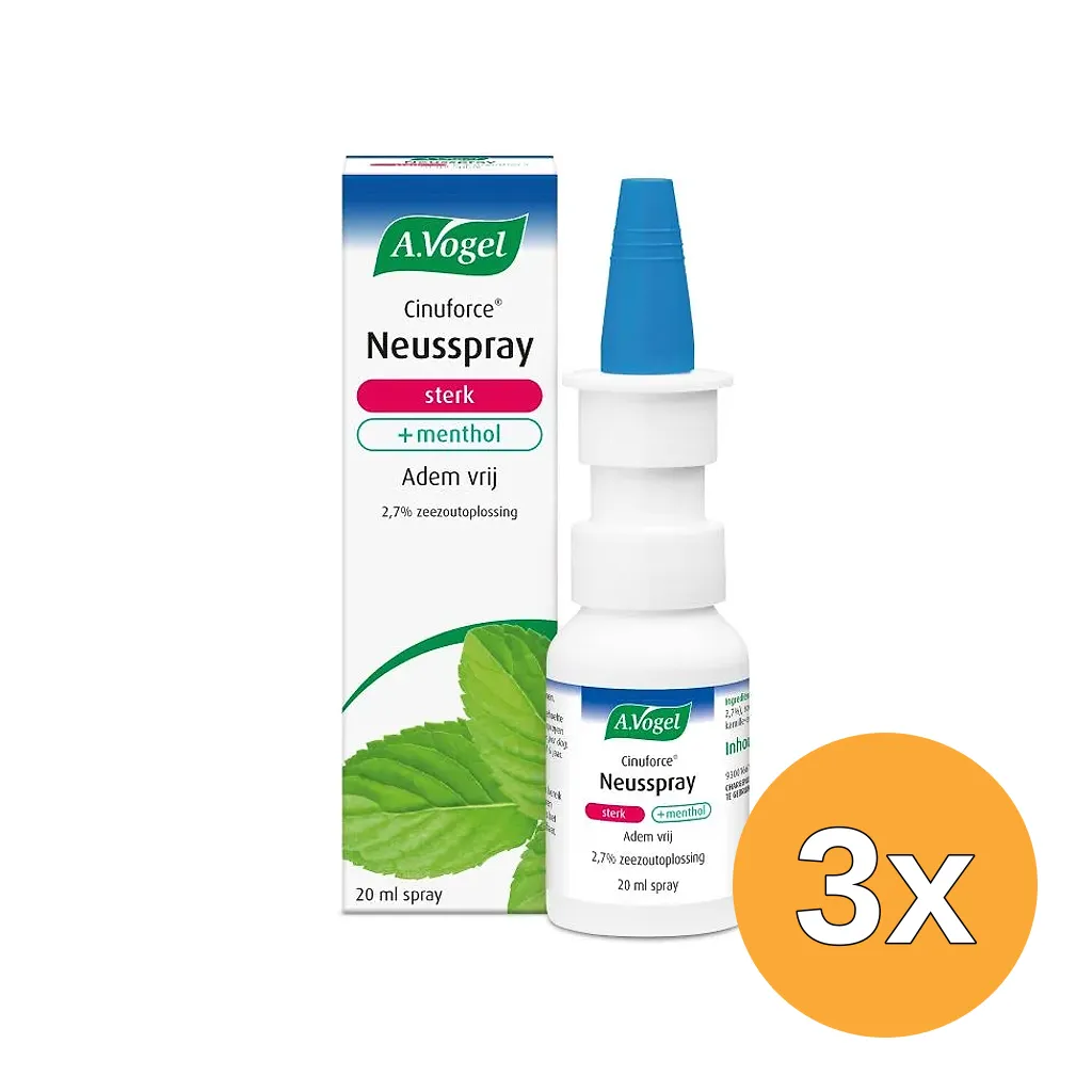 3x A.Vogel Cinuforce neusspray sterk + menthol (20 ml)