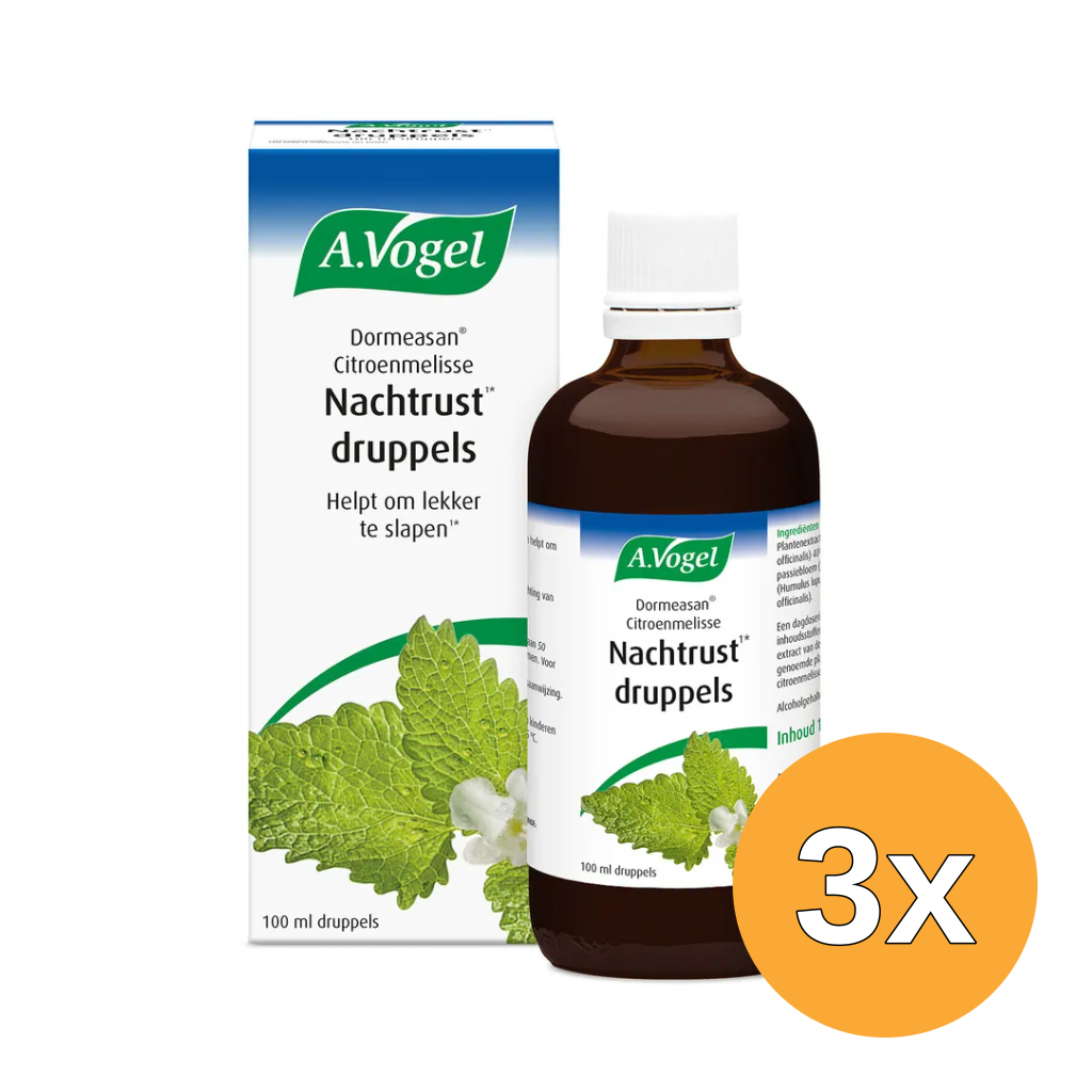 3x A.Vogel Dormeasan Citroenmelisse Nachtrust Druppels (100 ml)