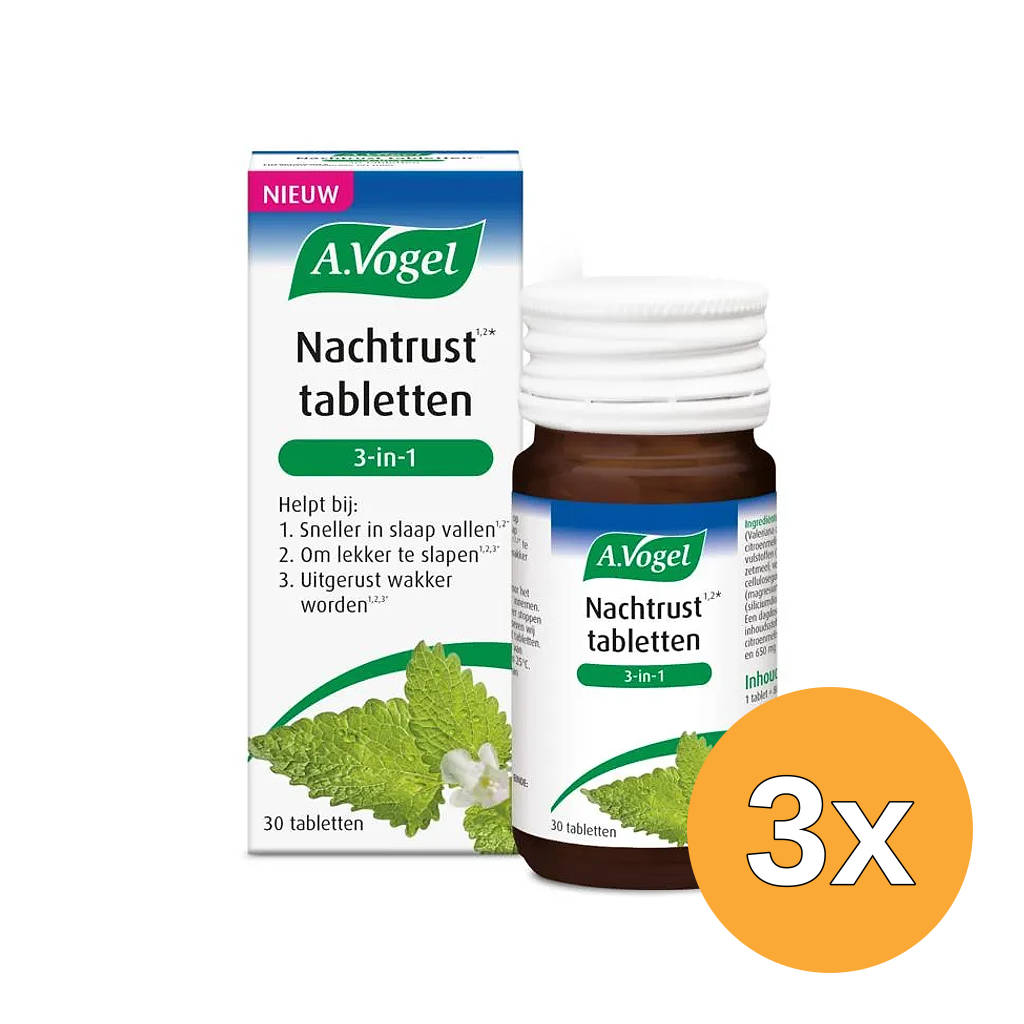 3x A.Vogel Dormeasan Nachtrust 3in1 (30 tabletten)