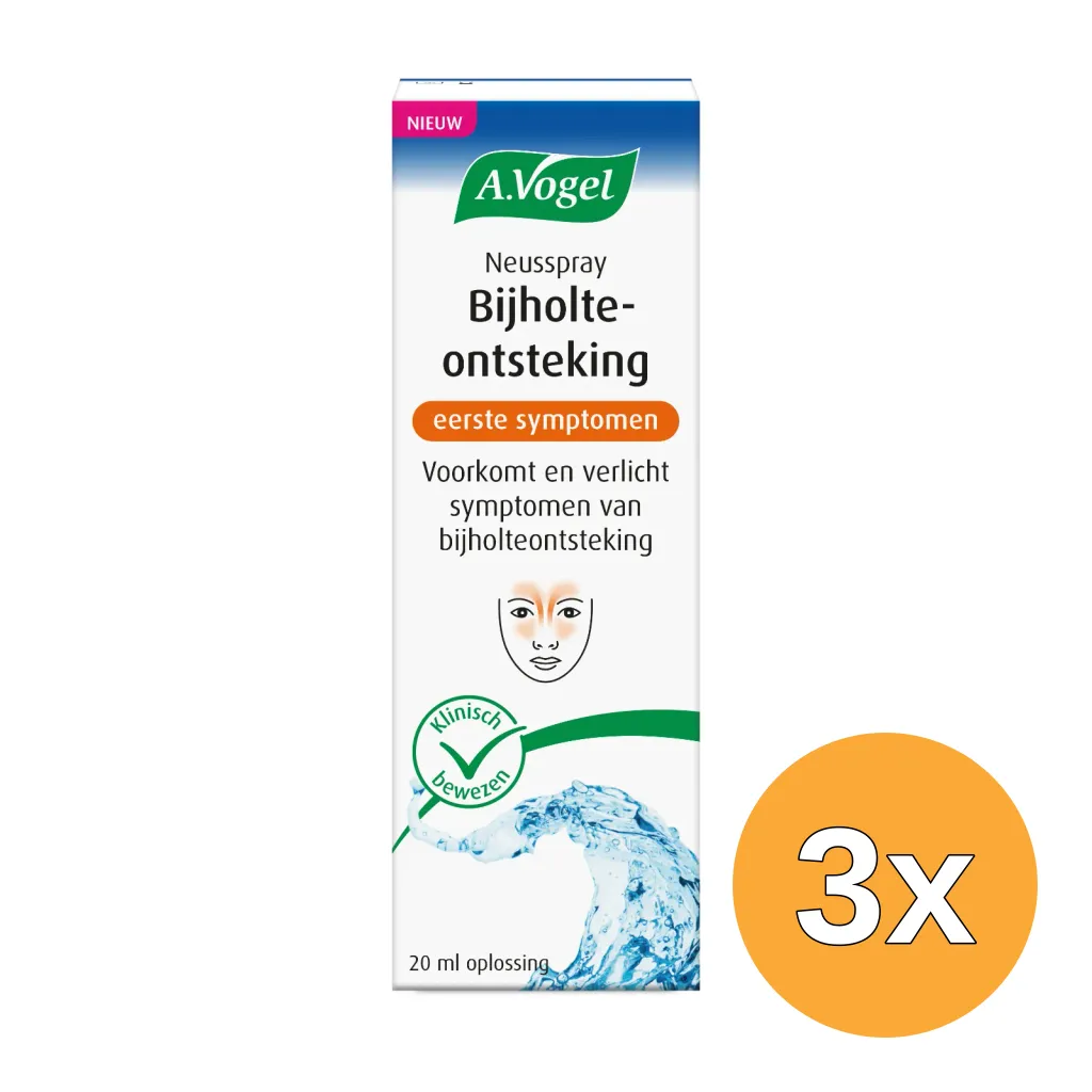 3x A.Vogel Neusspray Bijholteontsteking (20 ml)