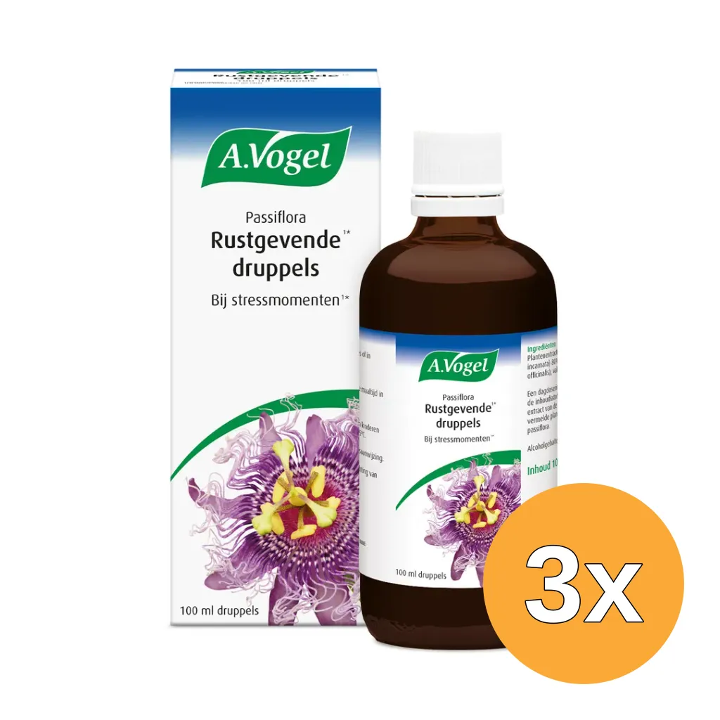 3x A.Vogel Passiflora rustgevende druppels (100 ml)