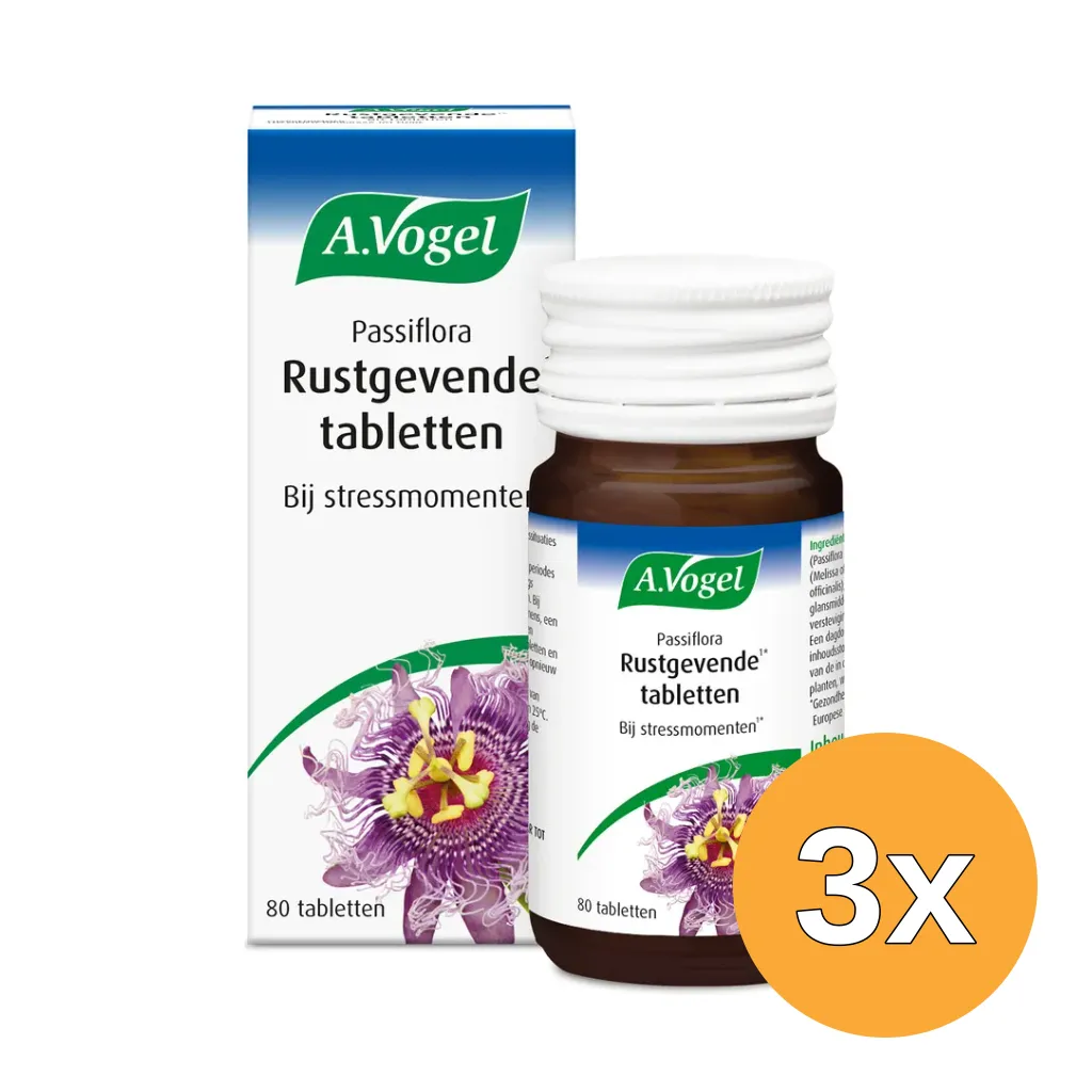 3x A.Vogel Passiflora rustgevende (80 tabletten)