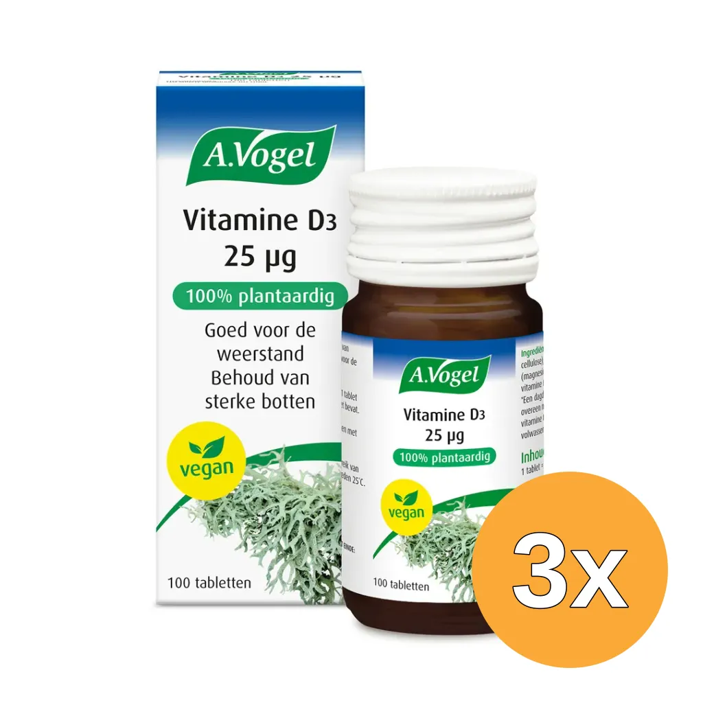 3x A.Vogel Vitamine D3 25ug (100 tabletten)
