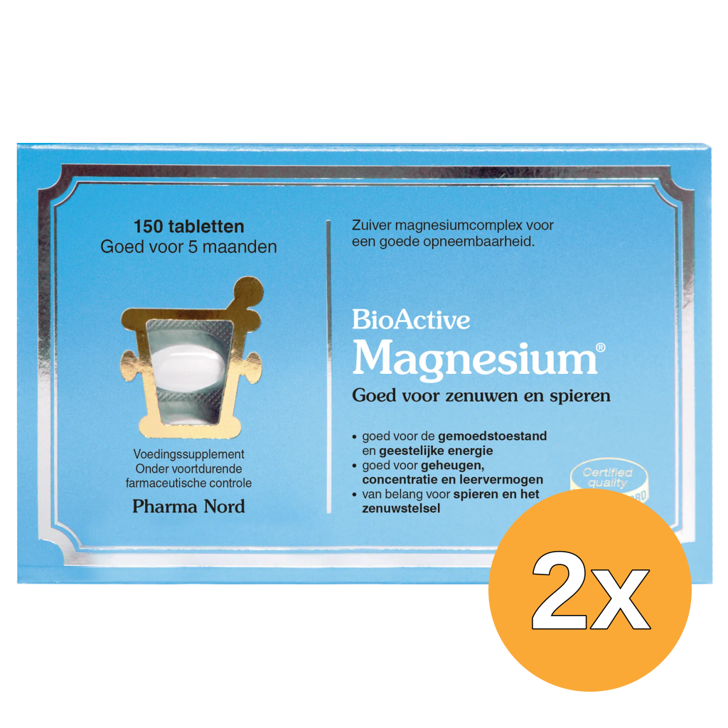 2x Pharma Nord BioActive Magnesium (150 tabletten)